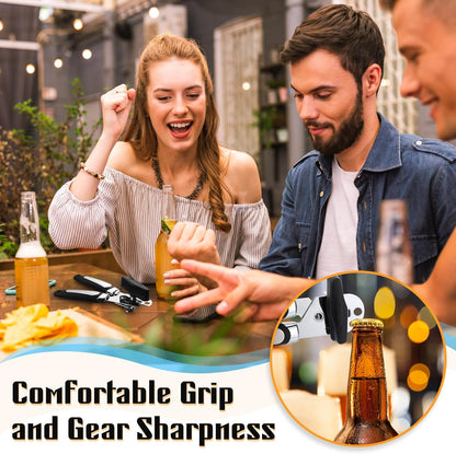 Gisafai 20 Pcs Manual Can Opener Bulk with Sharp Blade Smooth Edge Multifunctional Kitchen Gadget Handheld Openers Large Handheld Knob Can and Bottle Animals for Dorm Kitchen Essentials Gifts