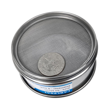 325 Mesh Lab Sieves 4" Diameter 304 Stainless Steel Wire Cloth Test Sieve for Industrial Laboratory Home