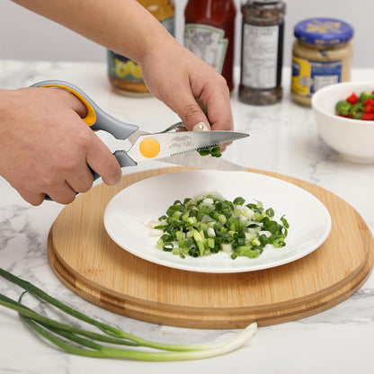 Mr. Pen- All Purpose Kitchen Shears with Protective Sheath, 8 Inch, Dishwasher Safe, Stainless Steel Food Scissors with Micro-Serrated Blades, Soft Grip Comfort Handle, Durable Utility Kitchen Shears