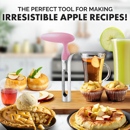 Zulay Kitchen Stainless Steel Pineapple Corer & Slicer – Heavy Duty Pineapple Cutter & Eye Removal Tool – Effortless Core Remover Tool with Sharp Reinforced Blade & Ergonomic Handle - Black