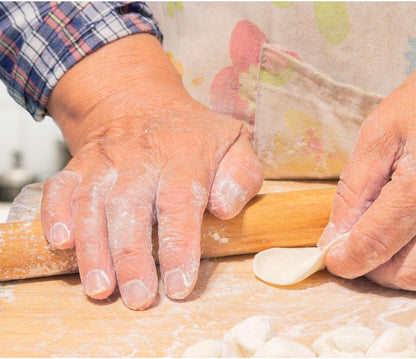 Helen's Asian Kitchen Dumpling Rolling Pin 10-Inches Natural Bamboo