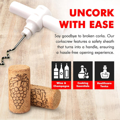 Chef Craft Select Metal Winged Corkscrew, 6.5 inch, Black and Chrome