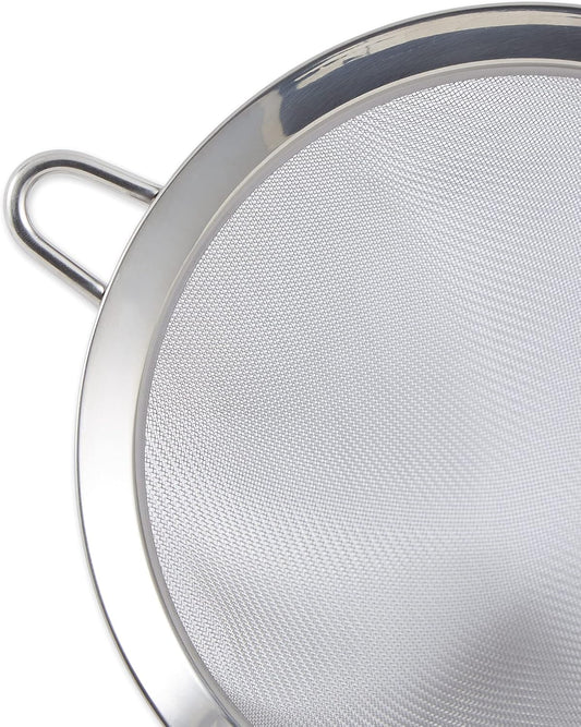 RSVP International Endurance Kitchen Collection, Stainless Steel Fine Mesh Conical Sieve/Colander, Multi-Purpose for Cooking, Baking, Loose Leaf Tea, Bar Strainer Cocktails, 7-Inch