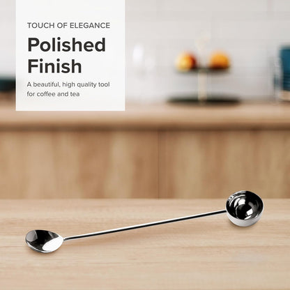 Frieling Coffee Spoon & Stirrer - 2-Tablespoon, Silver, 11-Inch Handle - Stainless Steel Measuring Scoop & French Press Stirring Spoon, Dishwasher Safe
