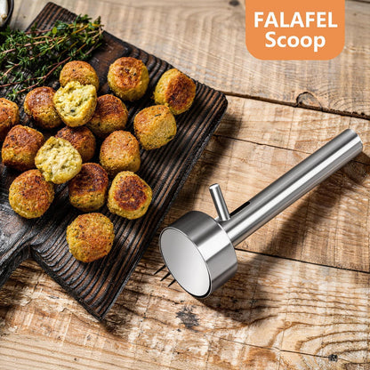 Falafel Scoop Maker, Stainless Steel Falafel Press Mold, Easy to Use and Clean, Non-Stick Meatball Press, Scoops, Middle Eastern Kitchen Tool (4cm)