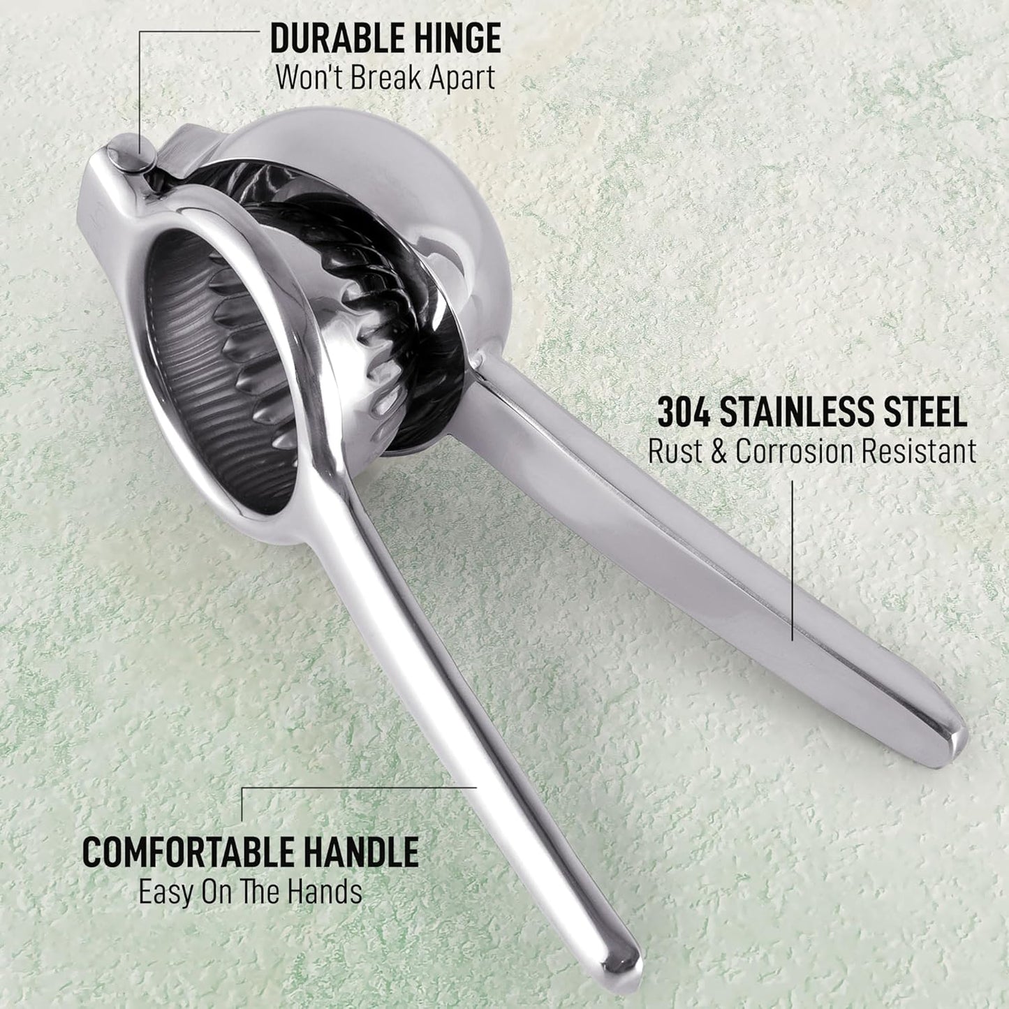 Lemon Squeezer Stainless Steel with Premium Quality Heavy Duty Solid Metal Squeezer Bowl - Large Manual Citrus Press Juicer and Lime Squeezer Stainless Steel - by Zulay Kitchen