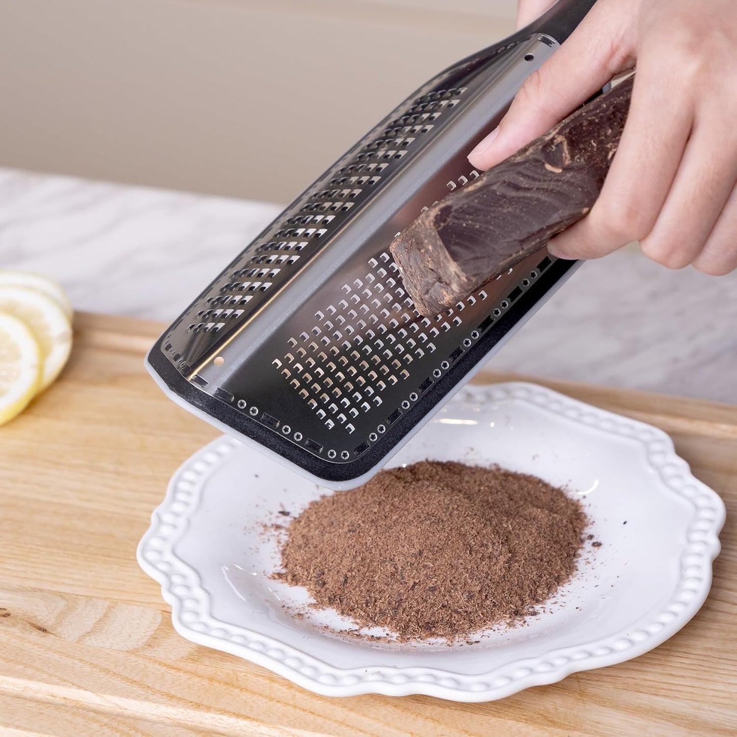 Cohesion Zester Grater Double-sided Graters for Kitchen - Kitchen Lemon Zester Tool for Cheese, Citrus, Garlic, Ginger, Nutmeg, Chocolate, Fruits, Vegetables with Sharp Premium Stainless Steel - Blue