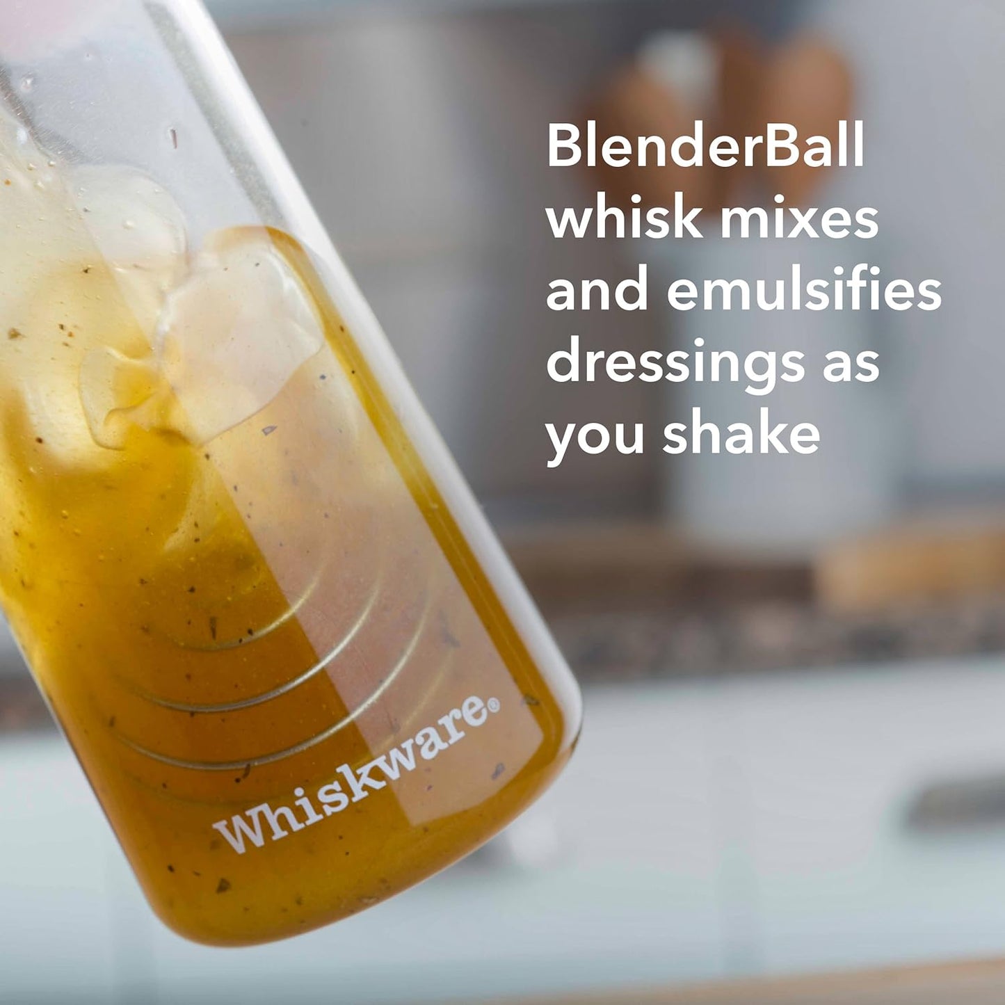 Whiskware Salad Dressing Shaker with BlenderBall Wire Whisk, Tritan