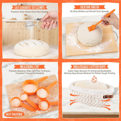 Sourdough Starter Kit, Sourdough Bread Baking Supplies, Sour Dough Starter Kits, Sourdough Tools for Modern Home And Kitchen, Sour Dough Tools, Bread Making Tools Kit, Gifts for Bakers Women Wife Mom