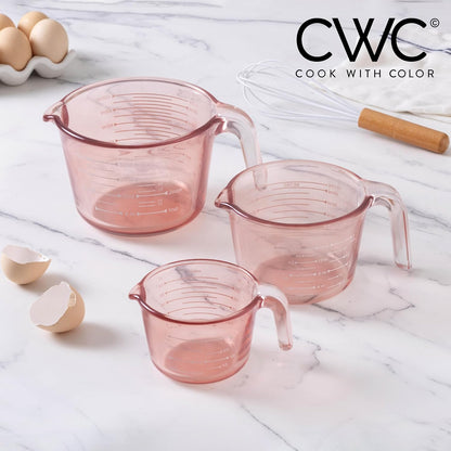 COOK WITH COLOR Glass Measuring Cups - Ideal for Cooking and Baking, Green