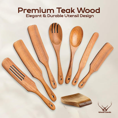 Skinny Spurtle for Sourdough Starter for Baking Tools - 12" Wooden Spurtle for Deep Jar & Dough Whisk - Sourdough bread baking supplies, Teak Wooden Spatula for Cooking