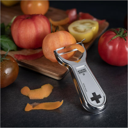 Kuhn Rikon Swiss Metal Peeler 4”, Stainless Steel