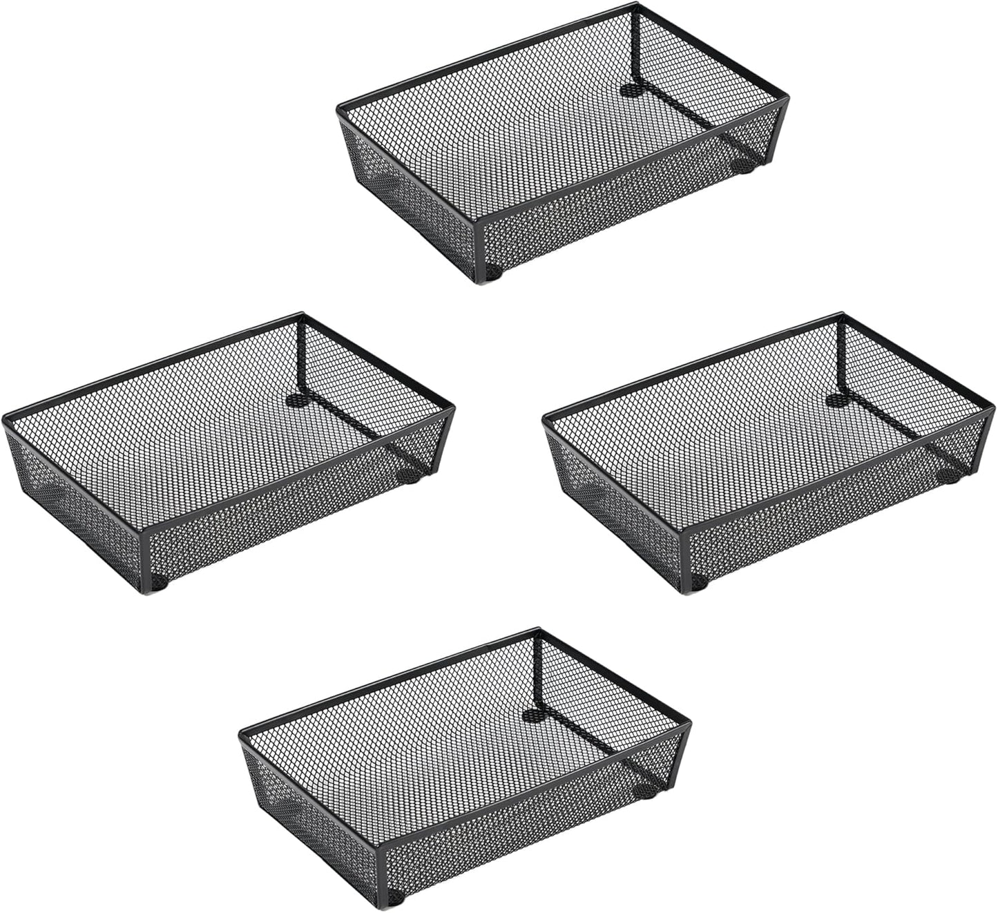 BYCY 3 Pack Mesh Flatware Drawer Organizer for Kitchen/Office/Home Tools,Spoon Knife Fork Organizers Box Utensil Tabletop Storage Tray (12 x 6 x 2 Inch)