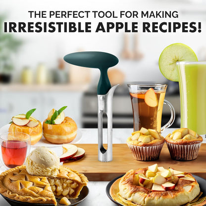 Zulay Kitchen Stainless Steel Pineapple Corer & Slicer – Heavy Duty Pineapple Cutter & Eye Removal Tool – Effortless Core Remover Tool with Sharp Reinforced Blade & Ergonomic Handle - Black