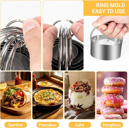 Baking Tool Kit: pastry cutter, flour sifter for baking, Bone-Shaped Biscuit Cutters, Dough Scraper,Baking Mat & Fine Mesh Strainer,Perfect for Making Cookies, Donuts & Pastries in Your Kitchen