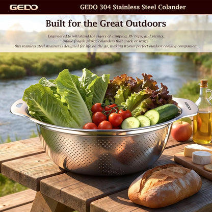 GEDO Stainless Steel 4 Piece Mixing Bowls Set, SUS316 Metal Nesting Bowls, Silver, Kitchen Food Prep Serving Bowls (7.07/8.64/10.21/11.79 in)