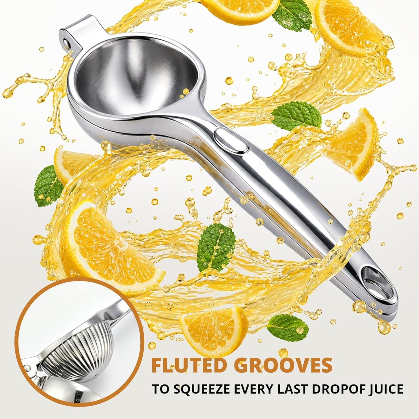Lemon Squeezer Heavy Duty Metal Manual Hand Press Citrus Juicer for Oranges, Limes, Exprimidor de Limones Durable Metal Citrus Squeezer for Kitchen, Bar, Home Use