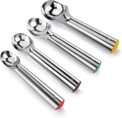 New Star Foodservice Size 20, 2 oz Commercial Ice Cream Dipper Scoop, Aluminum Portion Scoop with Color-Coded Handle, Hand Wash Only