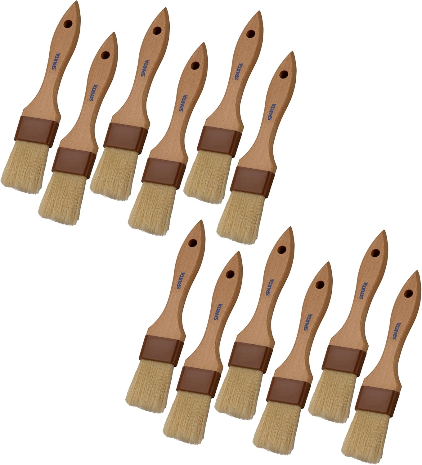 SPARTA Kitchen Basting Brush – 4037300 Basting Brush for Cooking Flat Boar Bristle Brush, Hardwood Handle for Kitchens, Restaurants, Catering, High Heat Food Prep, 1.5in