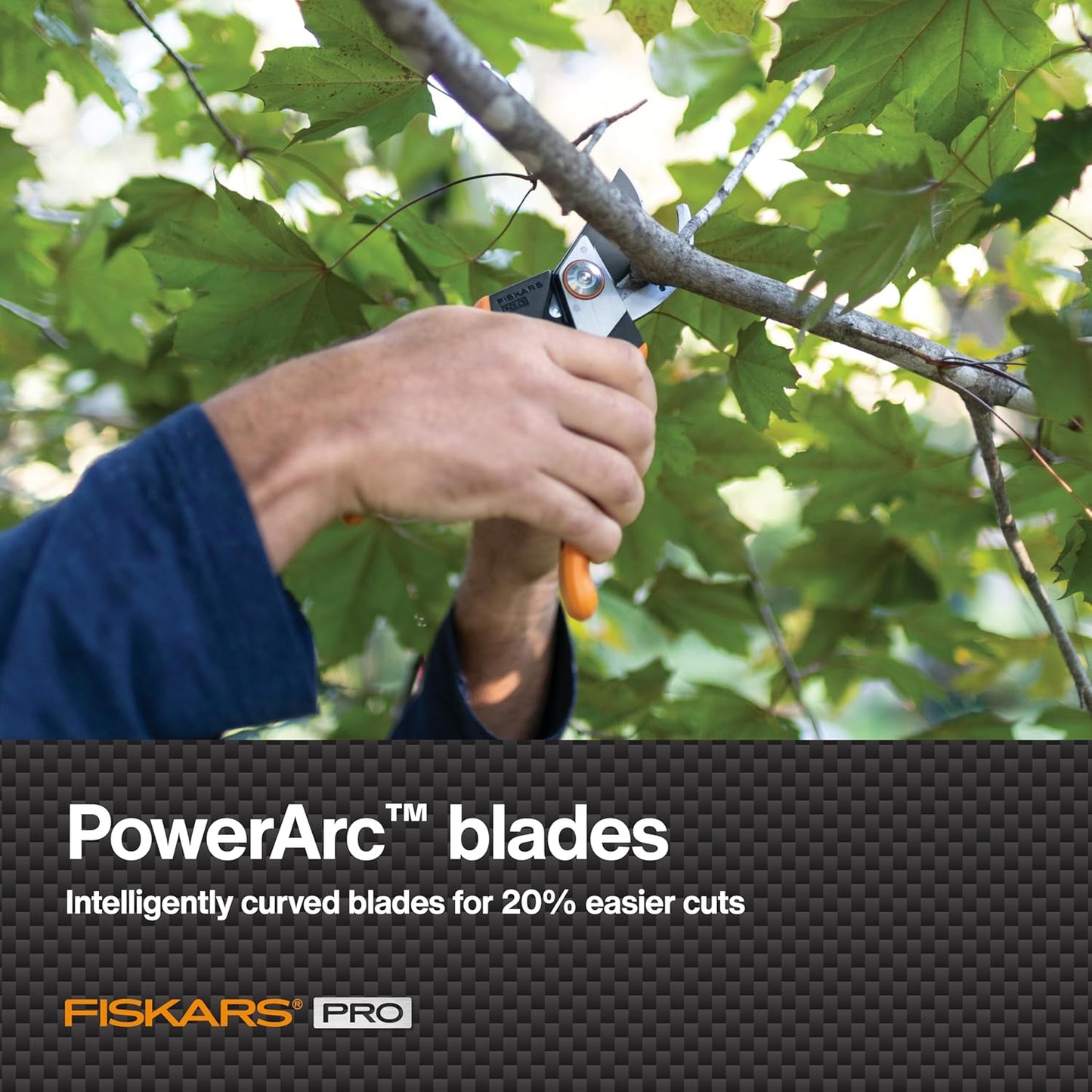 Fiskars PowerGear2 Pruning Shears, Patented Gear Technology & Cam Mechanism Multiplies Leverage, Hardened Steel Bypass Blade, Contoured Rolling Handle Reduces Hand Fatigue, 3/4" Cut Capacity