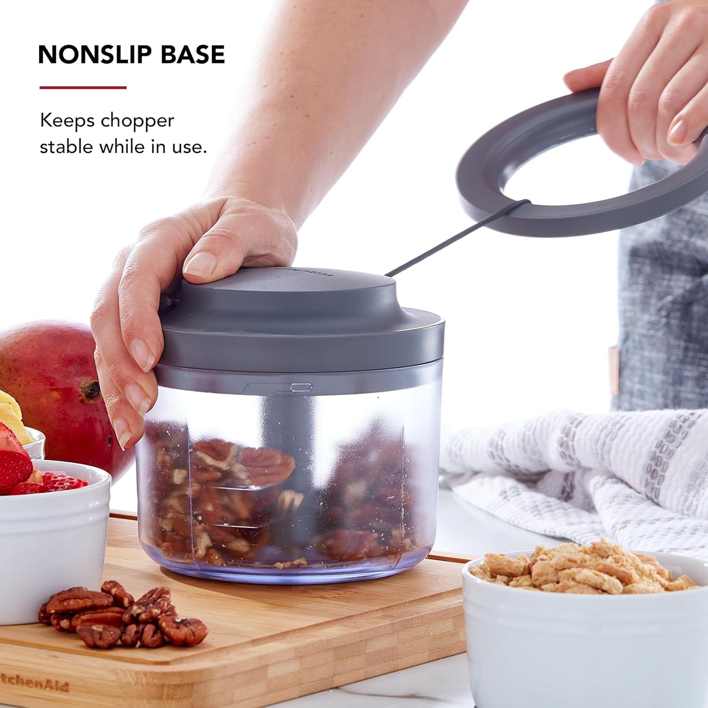 KitchenAid Manual Food Chopper, 3.8 Cup, Black