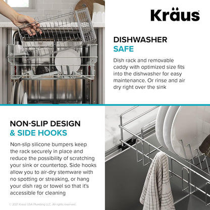 KRAUS Stainless Steel Colander for Workstation Kitchen Sink, CS-6