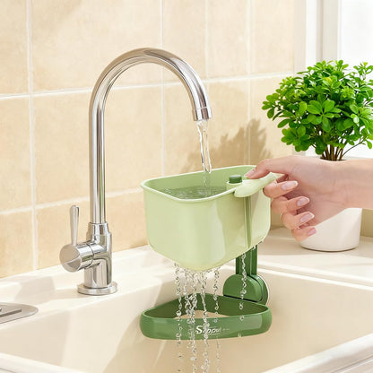 Corner Sink Strainer,Sink Strainer Basket,2026 New Upgraded Suction Cup Press Sink Drainer Basket,Food Drainer for Sink,Practical Corner Kitchen Sink,Sink Ccorner Strainer Helper(Yellow)