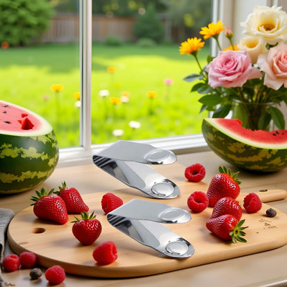 3Pcs Silver Stainless Steel Strawberry Huller Fruit Stem Remover Home Kitchen Tools for Cherry Tomato