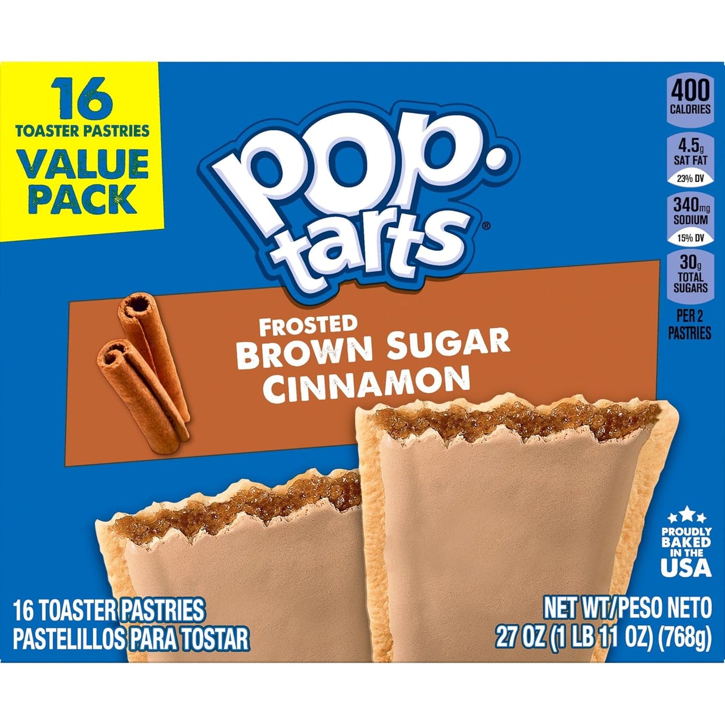 Pop-Tarts Toaster Pastries, Breakfast Foods, Kids Snacks, Value Pack, Frosted S'mores (64 Pop-Tarts)