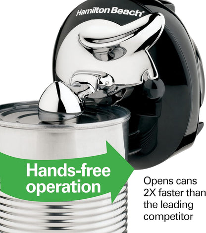 Hamilton Beach Walk 'n Cut Electric Can Opener for Kitchen, Use On Any Size, Automatic and Hand-Free, Cordless & Rechargeable, Easy Clean Removable Blade, Black (76501G)