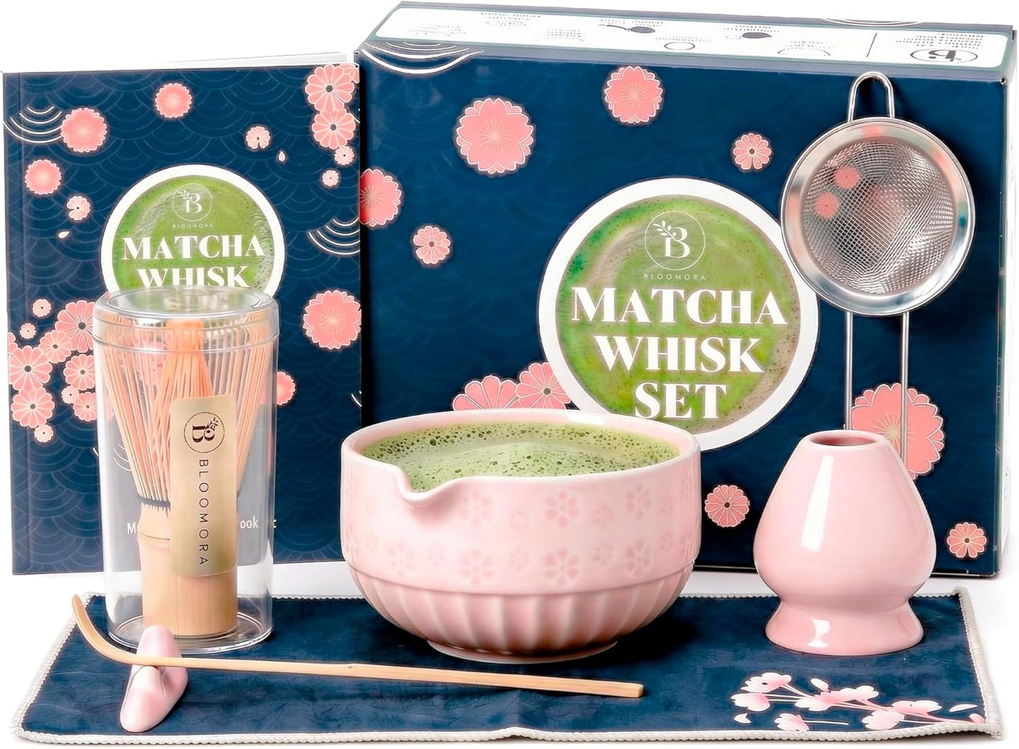 Bamboo Matcha Whisk Set (Chasen) – Traditional Bamboo Whisk for Matcha Tea Ceremony – Handcrafted 100-Prong Chasen for Smooth, Creamy Foam – Authentic Tools & Accessories