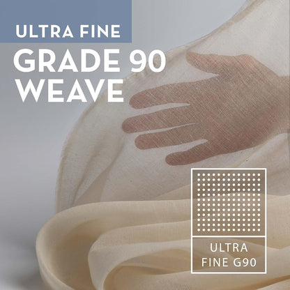 Organic Unbleached Cotton Cheesecloth – GOTS Certified Muslin Cloth for Straining & Cooking, Reusable Kitchen Filter, Large 18 sq ft