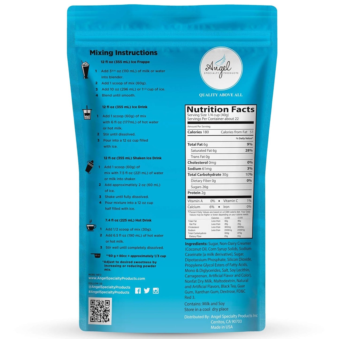 Pistachio Blended Crème Mix by Angel Specialty Products [3 LB]