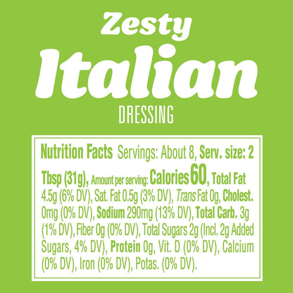 Kraft Zesty Italian Dressing Family Size, 24 fl oz Bottle