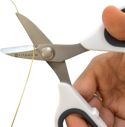 Westcott 5-Inch Micro-Tip Fabric Scissors with Titanium-Bonded Blades - Craft Scissors for Paper and Fabric, Sewing, and More