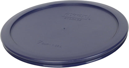 Pyrex 7402-PC (2) Blue and (2) Red Food Storage Replacement Lid (This Lid Fits the Pyrex 7402 6-Cup SCULPTED MIXING BOWL and 7203 7-Cup Glass Bowl) - Made in USA