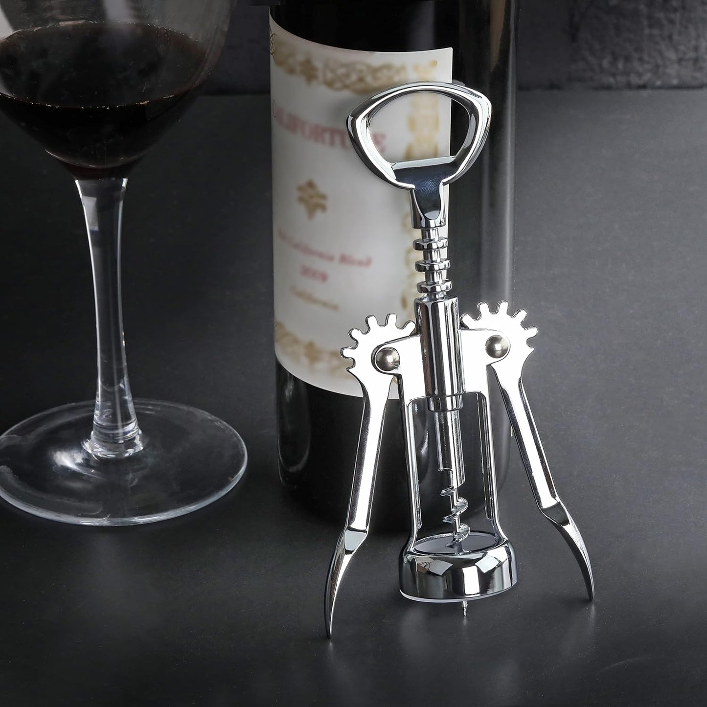 New Star Foodservice 48209 Zinc Alloy Wing Corkscrew, 7-Inch
