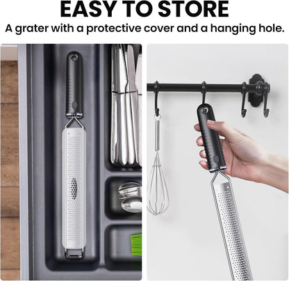 Lemon Zester with Non-Slip Handle,Cheese Grater for Kitchen,15 inch