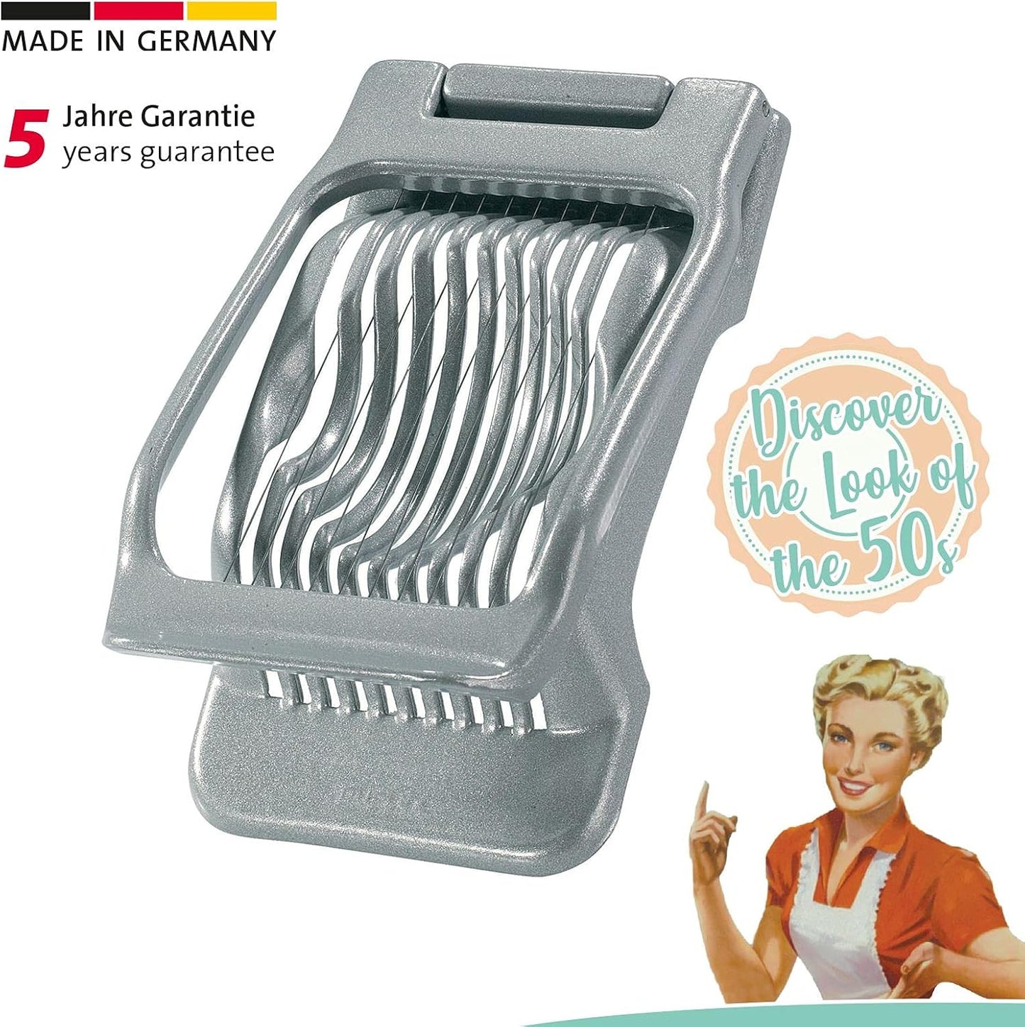 Westmark Duplex Retro-Look Egg Slicer, One Size, Silver