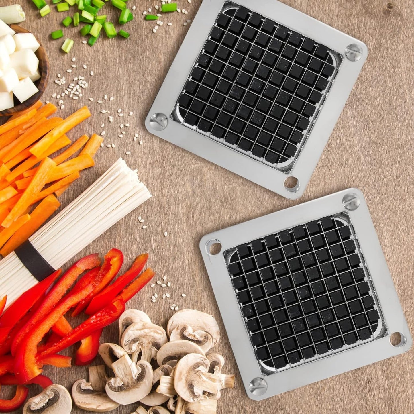 Replacement Chopper Blade Commercial Vegetable Chopper Dicer Stainless Steel Blade for Fruit Cutting Machine Tomato French Fries Cutter (3/8″ Blade)