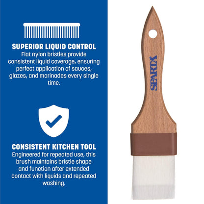 SPARTA 4039800 Nylon Wide Brush, Flat With Nylon Bristles, 3 Inches, Tan