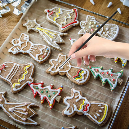 15pcs Cake Painting Brushes, Cake Decorating Brushes Kit, Food Paint Brush Tools, Fondant Sugar Cookie Painting Brushes Supplies for Cake Decoration (White)