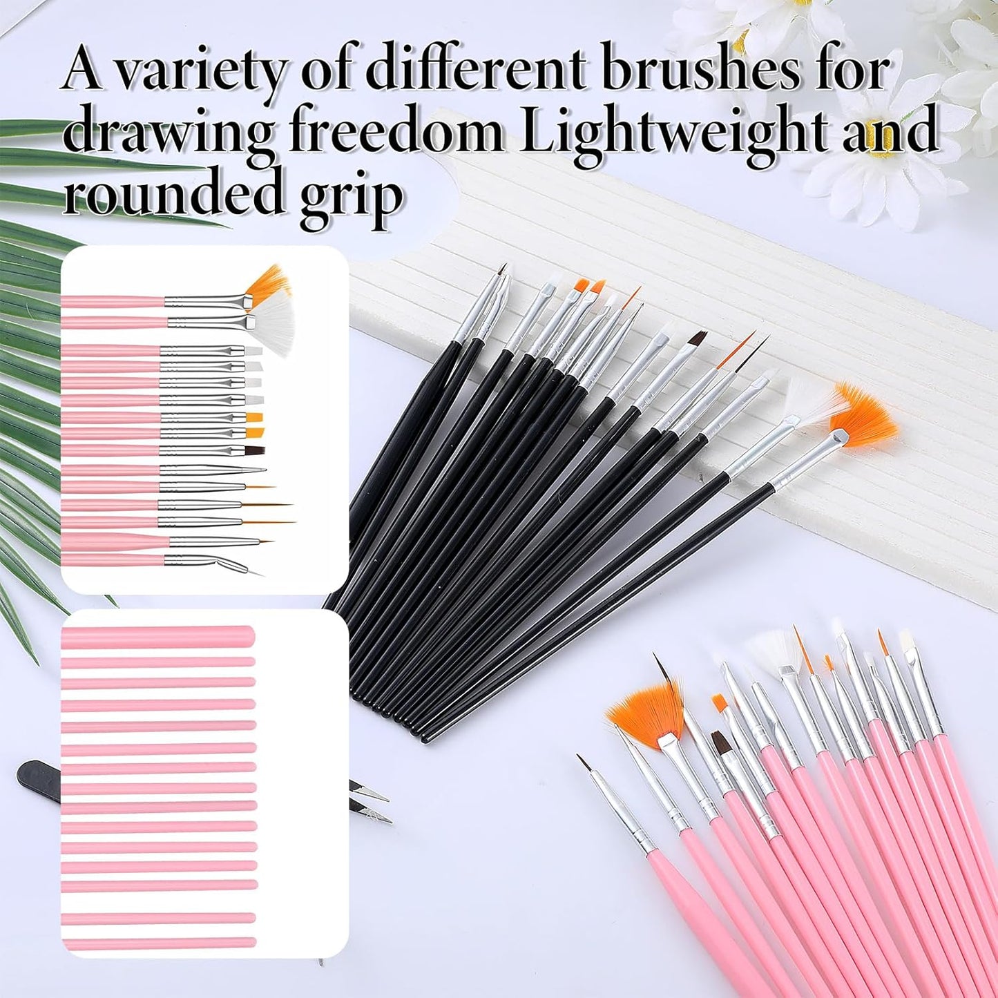 32Pcs Cake Painting Brushes Cake Candy Decorating Brush Tool Fondant Sugar Cookie Painting Brushes Supplies Multiple Function Pastry Brush Elbow and Straight Tweezer Pasta Tweezer for Baking Fondant