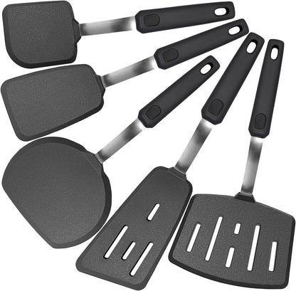 Silicone Spatula Set, Spatulas Silicone Heat Resistant Mixed 5 Piece Kitchen Cooking Utensils Set for Nonstick Cookware - Flexible Stainless Steel Core with Full Silicone, Dishwasher Safe