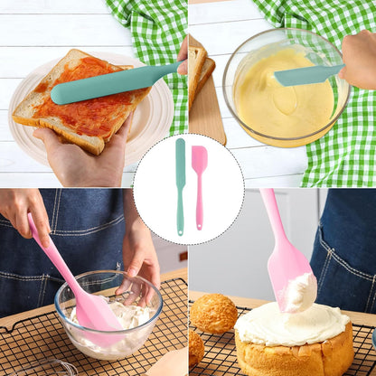 Silicone Spatula Set 6 Pack 8.5 inch Small Rubber Spatula Heat Resistant Mini Silicone Spatula Non-Stick Flexible for Baking Cooking Mixing and Kitchen Use