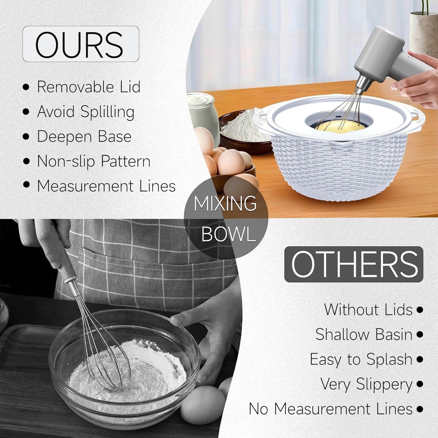 4-1 Colander with Bowl Set - Pasta Strainer - Colander for Kitchen - Strainers and Colanders Rice Strainer Fruit Cleaner Veggie Wash Sink Strainer Kitchen Essentials - Black