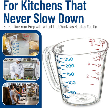 Carlisle FoodService Products 4314107 Commercial Plastic Measuring Cup, 1 Cup, Clear