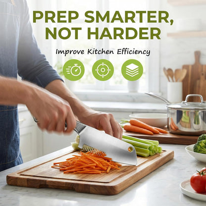 Stainless Steel Multi-Purpose Julienne Peeler, 2-in-1 Vegetable Julienne Slicer Blade, Quick & Easy Kitchen Multifunctional Shredder Cutter Tool for Fruit, Potatoes, Carrot, Green Onion (Small)