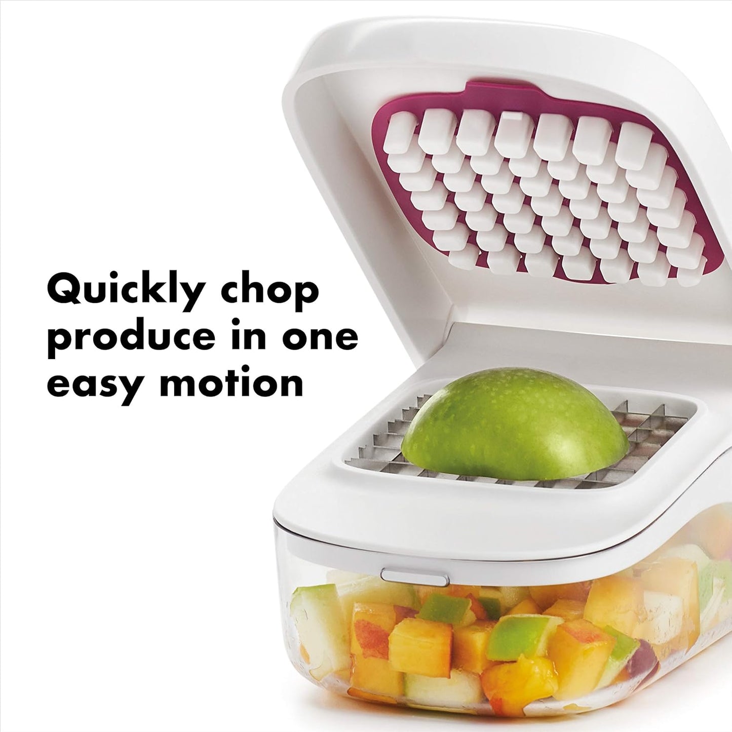 OXO Good Grips Vegetable and Onion Chopper with Easy Pour Opening White