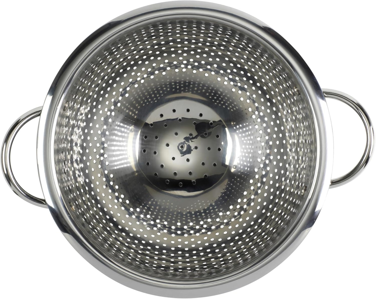 GoodCook Colander Premium Stainless Steel Construction with Handles and Elevated Pedestal Foot, 5-Quart, Black